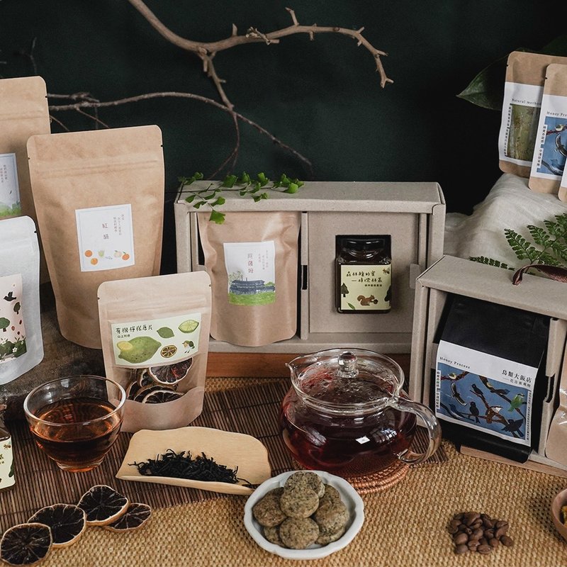 [New Year’s Gift Box] Local Refreshments-Xiao Lu Ran Bang | Small Farmer Selection/Taiwanese Coffee/Sun Moon Lake Black Tea - Other - Fresh Ingredients Brown