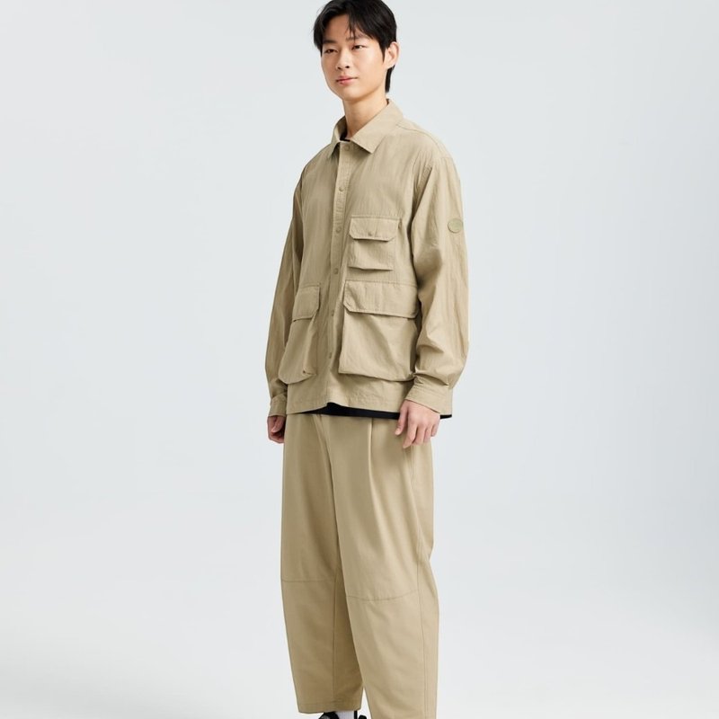 PALLADIUM 防潑水長袖襯衫 中性款 卡其 1011530 - 男夾克/外套 - 尼龍 白色