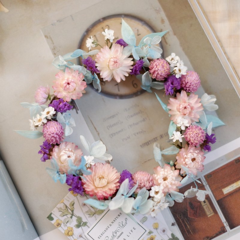 Unfinished | Pink Blue Purple Garden Dry Flower Wreaths Props Props Wall Decorations Gifts Gifts Gifts Layout Office Small Objects Hydrangea Home Spot - Plants - Plants & Flowers 