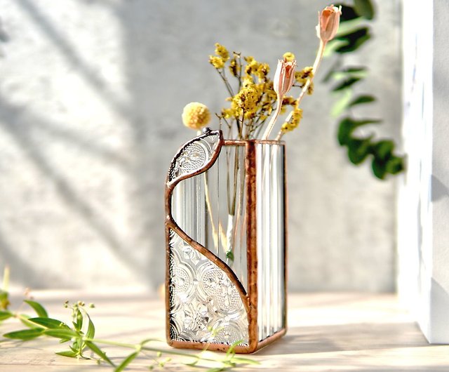 手作り花器/花瓶/ペン立て/象嵌ガラス - ショップ mocat 花瓶・植木鉢 - Pinkoi