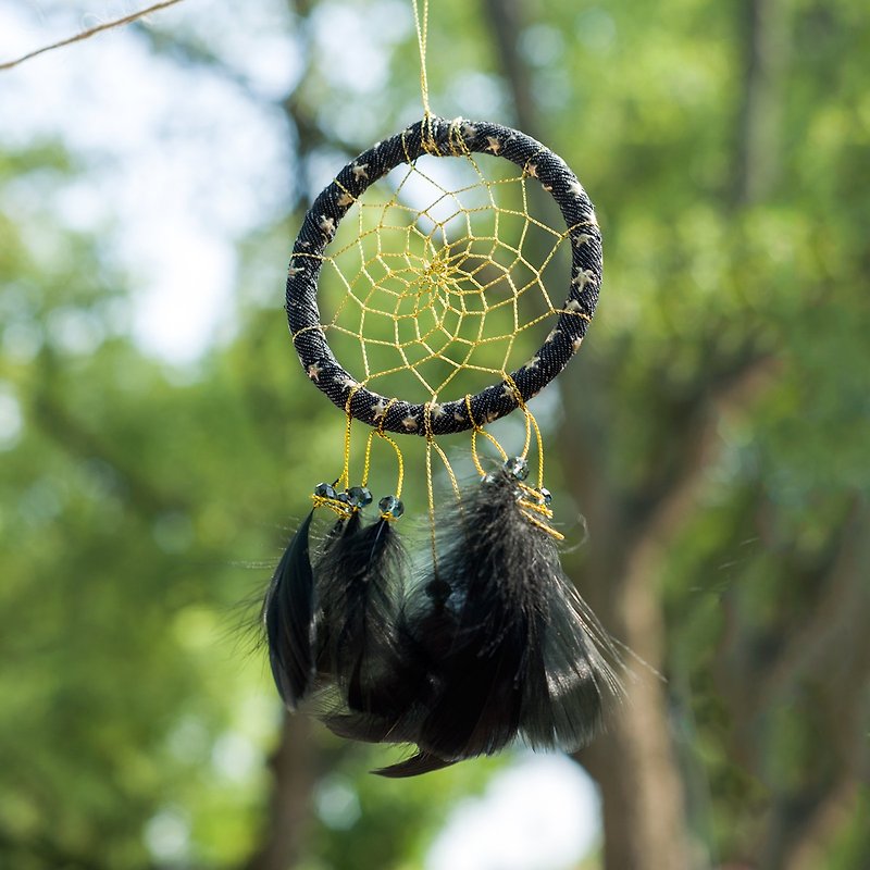 Midnight Star (Denning Style Series) - Dream Catcher 10cm - Christmas Exchange Gifts - Items for Display - Other Materials Black