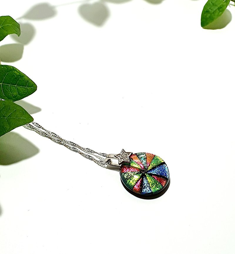 Colored Glass Necklace-Bright - Necklaces - Colored Glass Multicolor