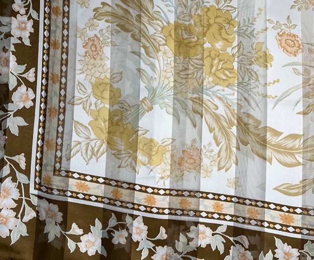 Awhile Vintage Silk Scarf No 167, Silk Scarf Curtains