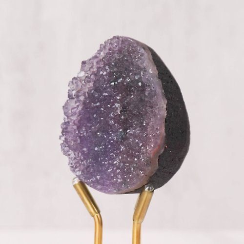 宇宙礦飾 UCHUU Crystal 中小型紫晶蛋 // 智慧 財富 // 水晶蛋 水晶擺飾 贈底座