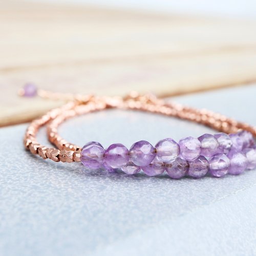 Keeva Jewellery 紫晶 水晶 925純銀 手鏈 2月誕生石 •Twinking Bracelet•