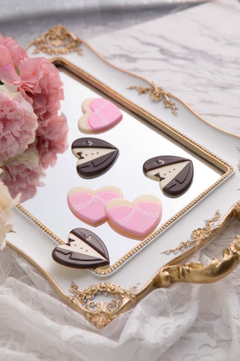 愛心西裝婚紗巧克力片 (8g/片)─婚禮小物  - 巧克力 - 新鮮食材 