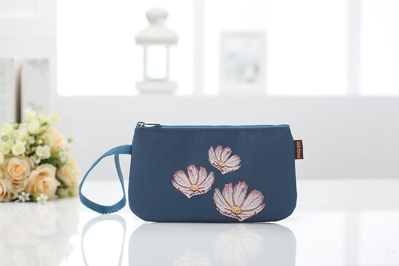 Handmade Clutch  /  Jacquard Weave / Water Repellent - Clutch Bags - Other Materials Blue