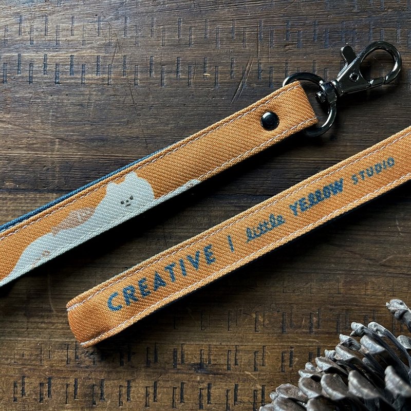 熊 CREATIVE - 掛勾手腕繩 手繩 掛繩 包包掛飾 鑰匙圈 - 手機掛繩/背帶 - 聚酯纖維 橘色