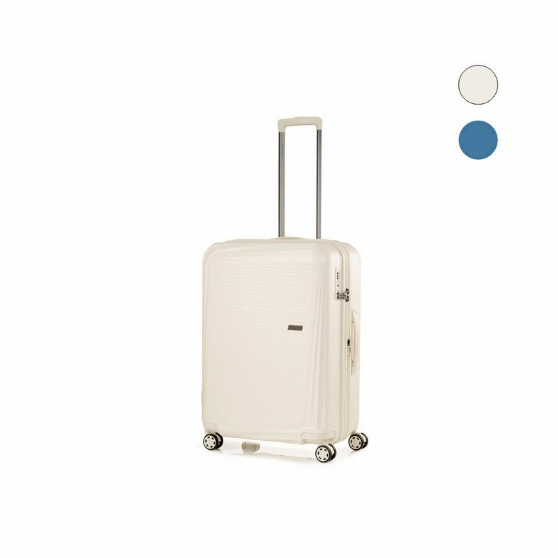 [Suitcase/24H fast shipping] 24-inch matte suitcase, anti-theft double-row zipper, durable silent wheels - Luggage & Luggage Covers - Plastic White