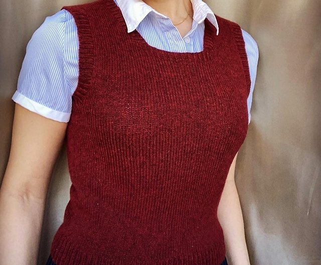 Sleeveless Sweater Knitting Pattern for Women Vest Sweater Knit