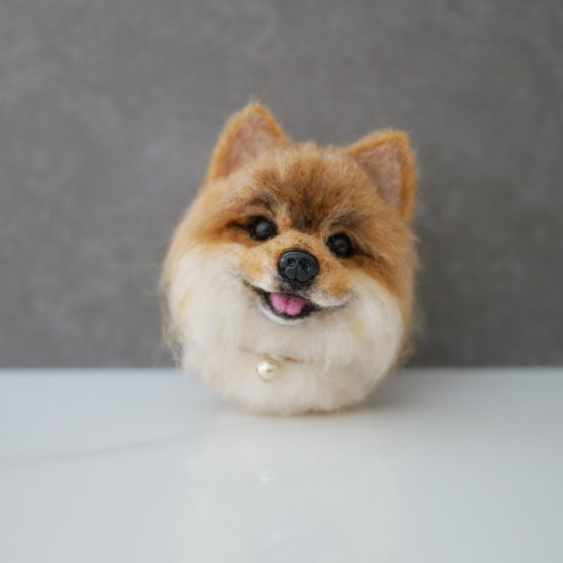 Customized Pet Wool Felt Pomeranian Doudou Dog Series Customization - Stuffed Dolls & Figurines - Wool Orange