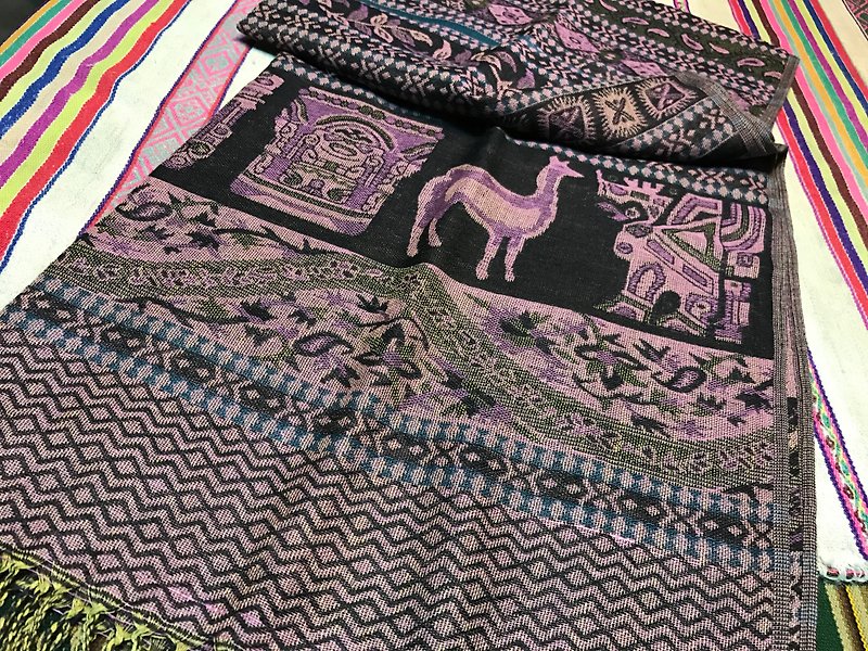 Peru totem style scarves / shawls - pink - Scarves - Cotton & Hemp Pink