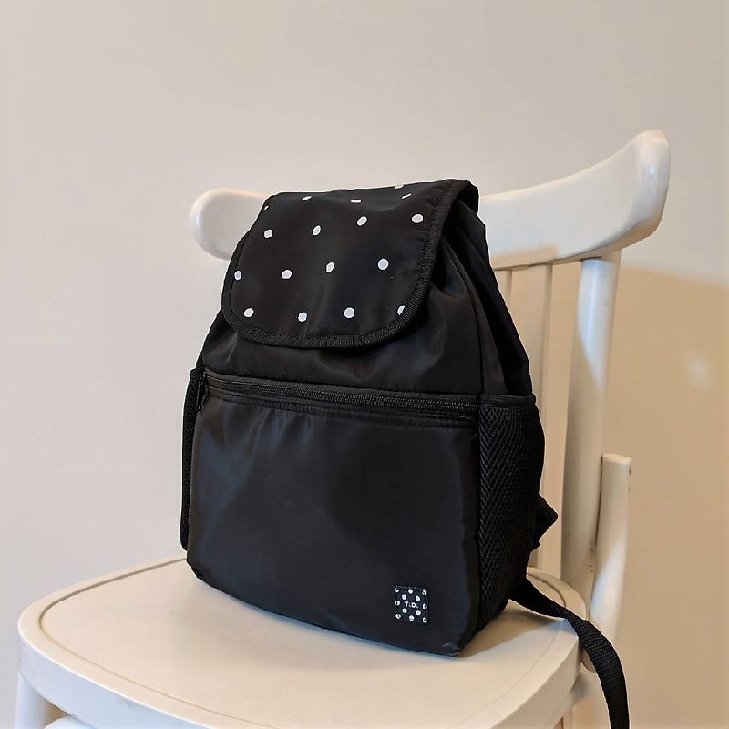 TiDi 時尚小點點風衣布輕量背包(L款) - 背囊/背包 - 防水材質 黑色