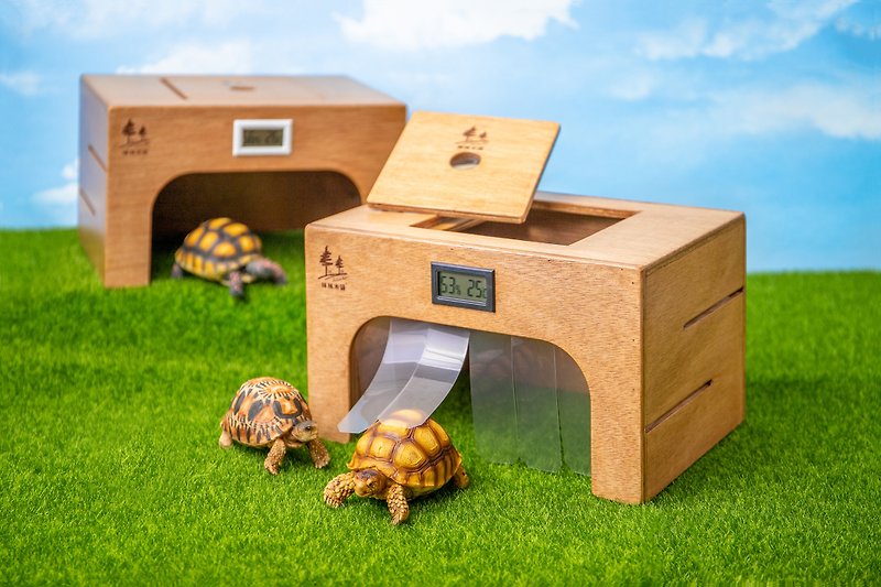 [Lin Lin Wood Art] M Gu Mi tortoise sleeping nest can be used as a humidification greenhouse reptile Taiwan patent - Other - Wood Gold