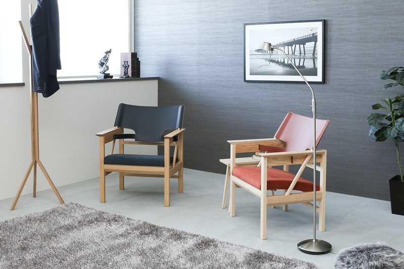 Takumi Kohgei 07 Living Armchair - เก้าอี้โซฟา - ไม้ สีนำ้ตาล