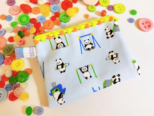 CHILDHOOD小朋友年代 運動熊貓胖達手作零錢包票卡包小物包