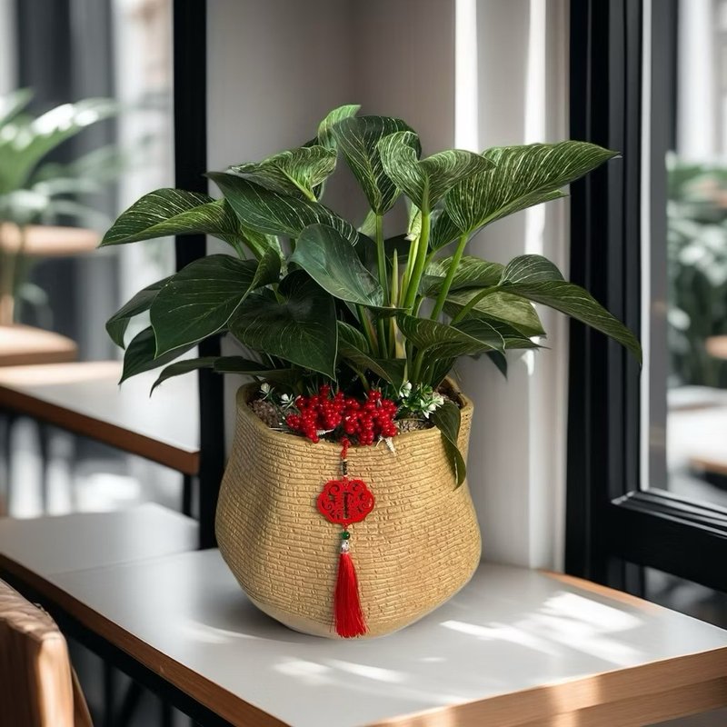 鉑金蔓綠絨盆栽 質感超好室內綠植 居家淨化空氣 開幕新居升官喬 - 盆栽/植栽 - 竹 