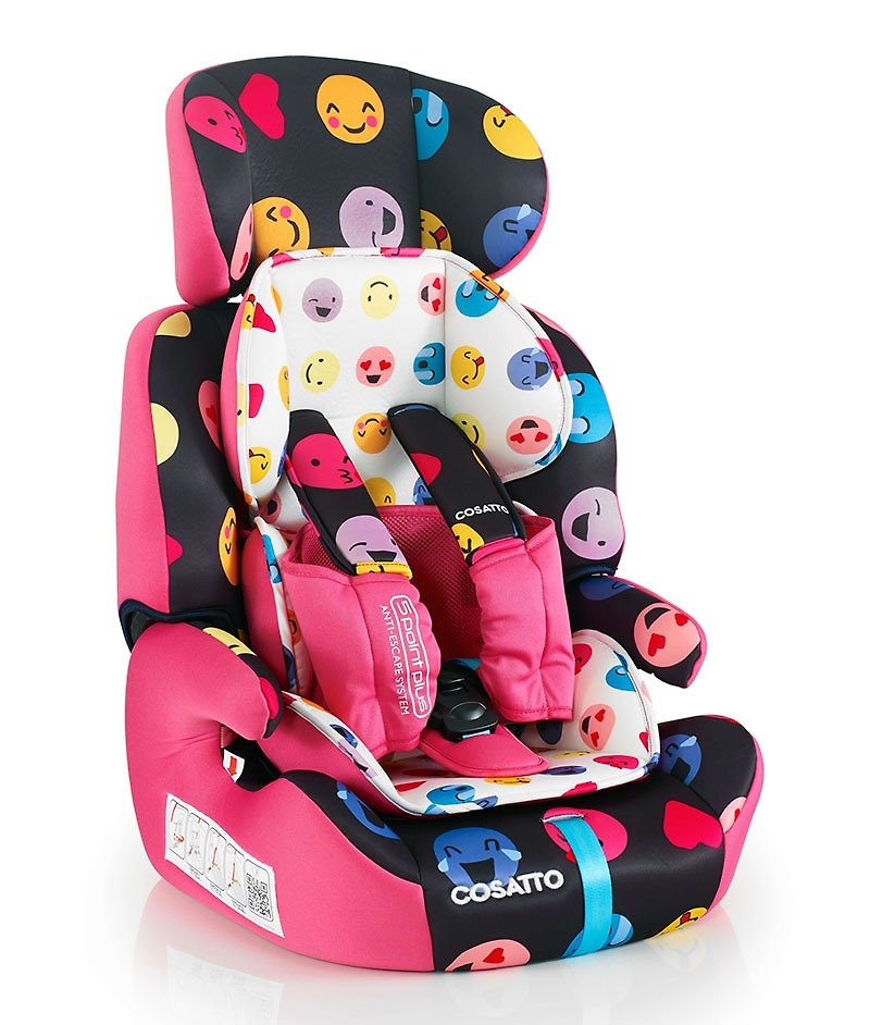 Cosatto Zoomi Highback Booster Car Seat with Harness – Lolz (5 Point Plus) - Kids' Furniture - Other Materials Pink