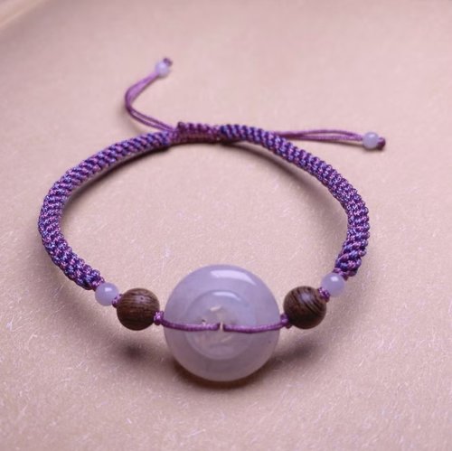 瓔珞珠寶盒 E.L.Jewelry Box 冰種翡翠古錢平安扣編織手鍊 | 天然緬甸玉A貨翡翠 | 送禮