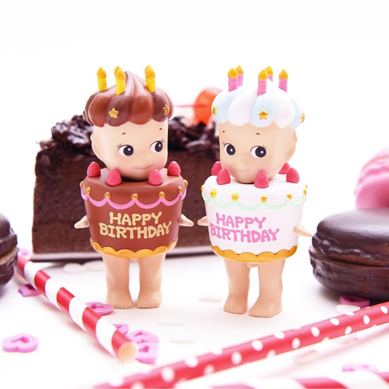 Sonny Angel│Sweet Birthday Cake Box Play Doll (Two Random Styles) - Stuffed Dolls & Figurines - Plastic 