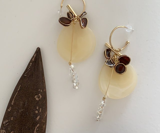 ふっちページ／イヤリング６点 レシピNo.KR0821 チアフルフラワーのネック＆イヤリング – 貴和