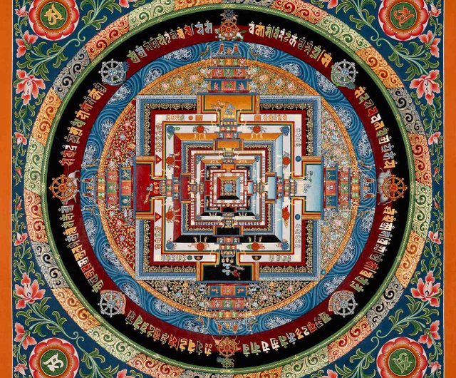 瞑想用のチベットカラチャクラマンダラ - ショップ Boudha Stupa