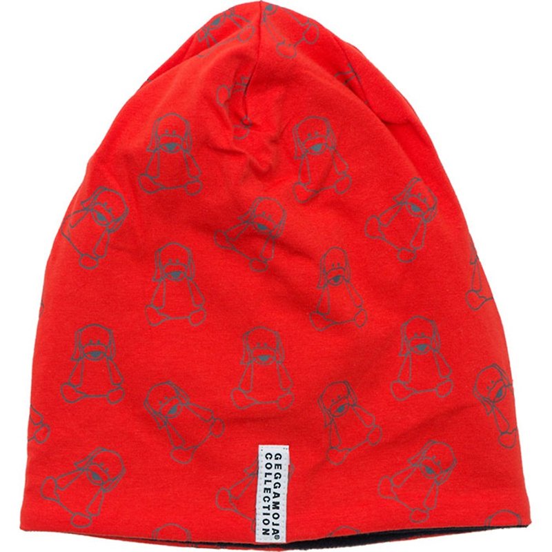 [Nordic children's clothing] Swedish-made organic cotton children's hat for dogs aged 5 to 6 years old/red - Baby Hats & Headbands - Cotton & Hemp Red