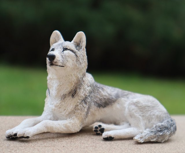 オオカミ リアルな動物アート ユニークな置物 彫刻 - ショップ 
