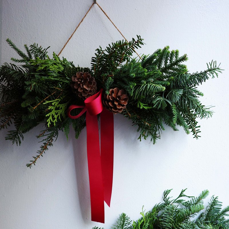 2024 Christmas series Christmas style wall hanging can be dried - Items for Display - Plants & Flowers 