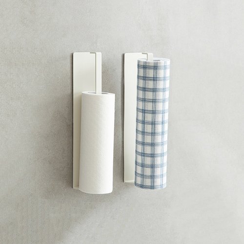 日本霜山 SHIMOYAMA 日本霜山 免鑽釘無痕壁掛式廚房紙巾架/萬用置物架