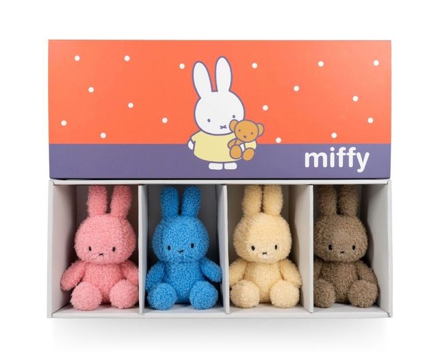 おすわりミッフィー ぬいぐるみ 4個セット│miffy公式認定│pinkoi限定