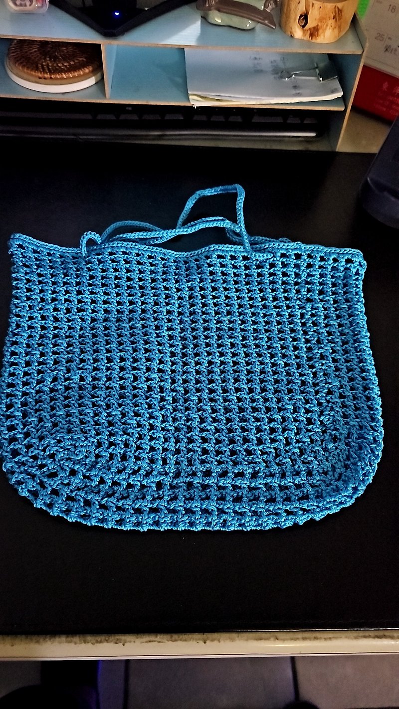 拉拉線手工編織提袋 - 手提包/手提袋 - 其他人造纖維 