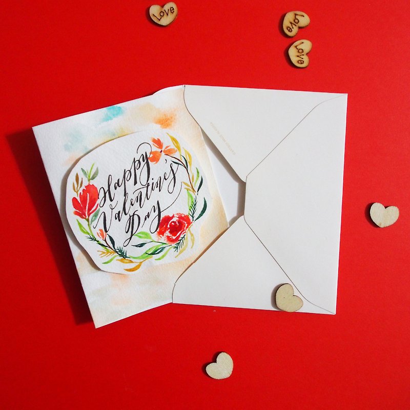 Happy Valentine's Day Handmade Pop-up Card - การ์ด/โปสการ์ด - กระดาษ หลากหลายสี