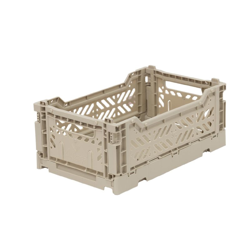 Turkey Aykasa Folding Storage Basket (S) - Khaki - กล่องเก็บของ - พลาสติก 