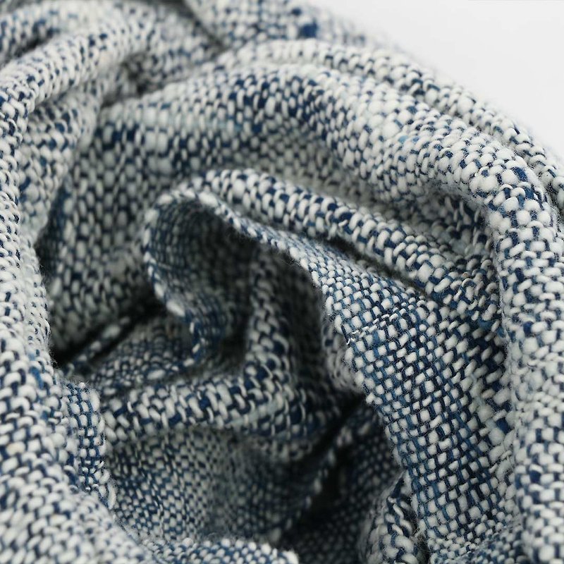 Natural Indigo Dyed Cotton Scarf, Light Blue - Scarves - Cotton & Hemp Blue