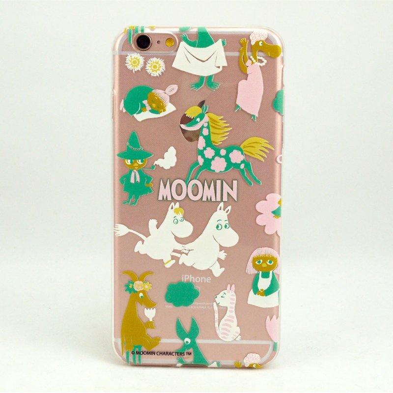 Moomin正版授權-空壓殼手機保護殼【歡樂市集 (檸檬)】 - 手機殼/手機套 - 矽膠 綠色