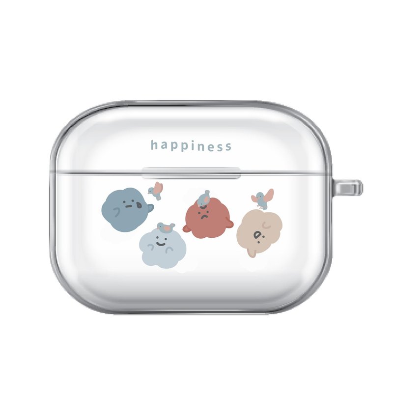 幸福青鳥-AirPods1/2/3/4/Pro/Pro2 韓國連體耳機保護套 耳機殼 - AirPods/耳機保護套 - 塑膠 透明