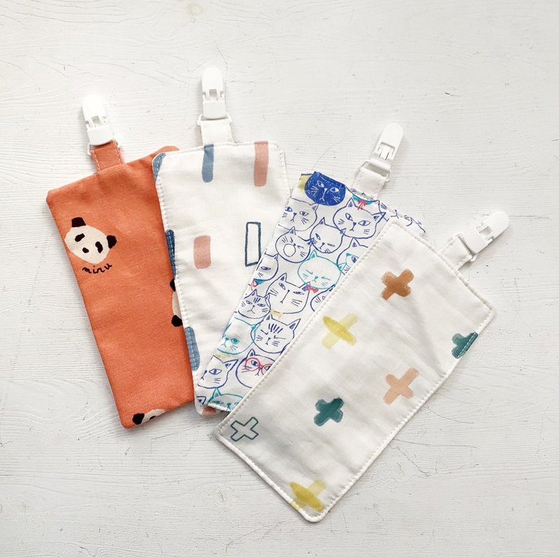 hairmo舒服二紗夾式手帕/擦手巾-多色(4/6層紗) - 圍兜/口水巾 - 棉．麻 多色