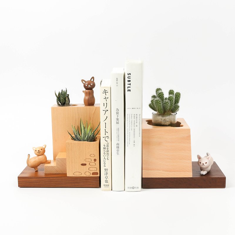 Wooden Plant Container Garden Bookend| 1251014 GREENFUL LIFE - Plants - Wood 