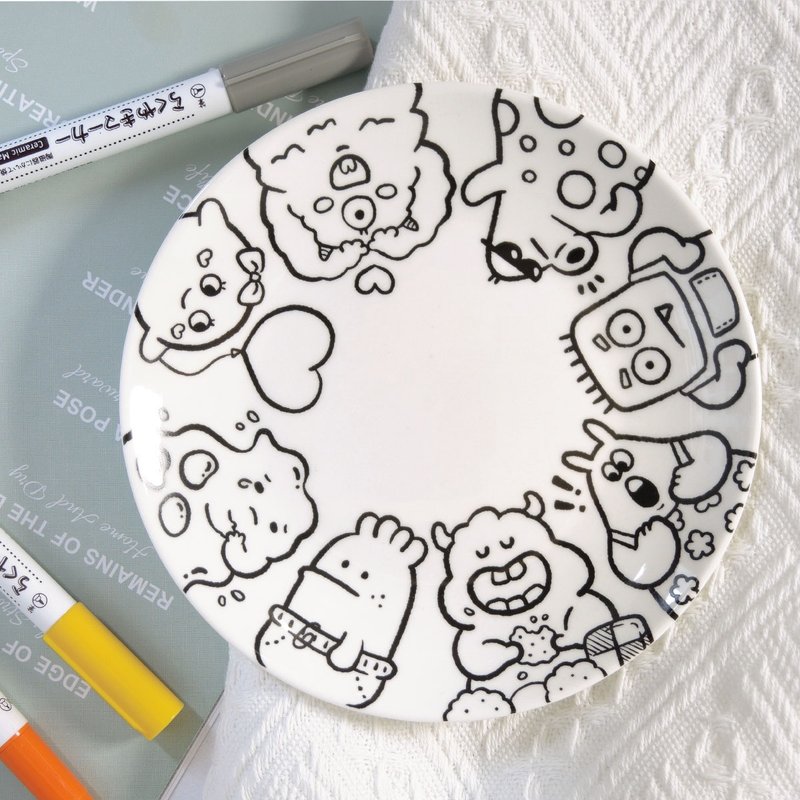 [Weird group photo] 6-inch dessert plate - Plates & Trays - Porcelain Multicolor