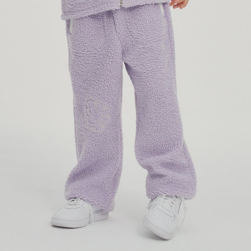 Charming fleece pants purple - 男/女童長褲/短褲 - 棉．麻 紫色