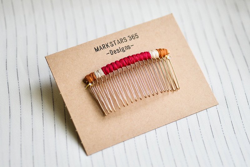 Contrast woven hair fork / hairpin / hair comb - zero 贰 - Hair Accessories - Other Metals Multicolor