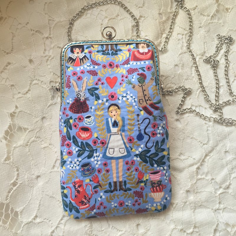 Metallic Cat Purple Mobile Phone Case | Girlskioku~* - กระเป๋าแมสเซนเจอร์ - ผ้าฝ้าย/ผ้าลินิน สีน้ำเงิน