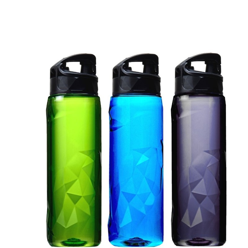 LUDAVI Diamond Water Bottle - 700ml - Sports model with single-finger quick-open and quick-buckle patented design - กระติกน้ำ - พลาสติก 