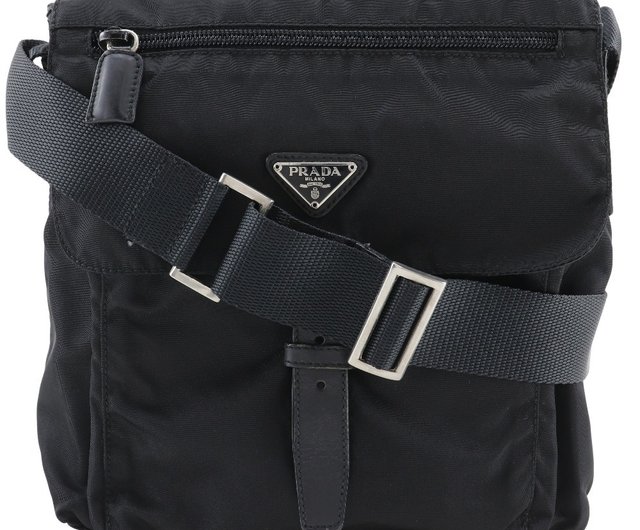 プラダ　黒 ショルダーバッグ ナイロン　ビンテージ　バック 日本直送】プラダ PRADA ショルダーバッグ ナイロン 黒 ユニ