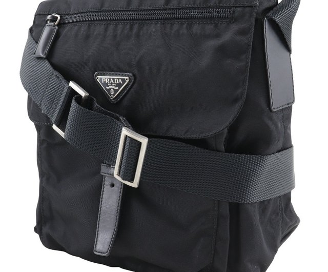 日本直送】プラダ PRADA ショルダーバッグ ナイロン 黒 ユニ