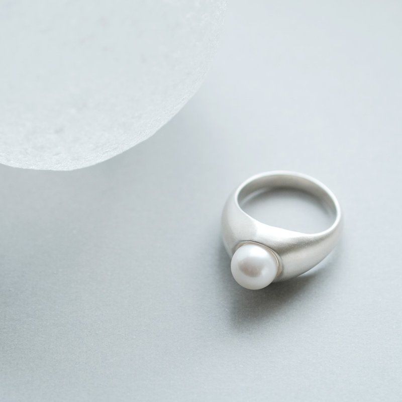 Pearl Matte Ring Silver 925 - General Rings - Other Metals White