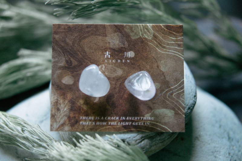 CRACK | 礦物系耳環 |  EARRINGS - 耳環/耳夾/耳骨夾 - 玉石 粉紅色