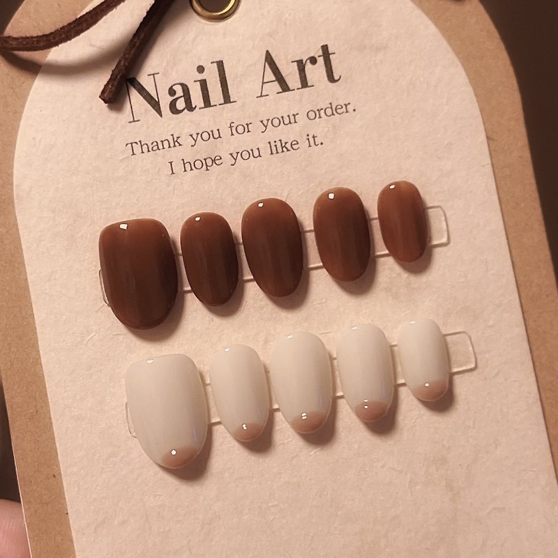 [Japanese three-dimensional coffee beans] Free tool set and transparent storage box - Nail Polish & Acrylic Nails - Other Materials Khaki