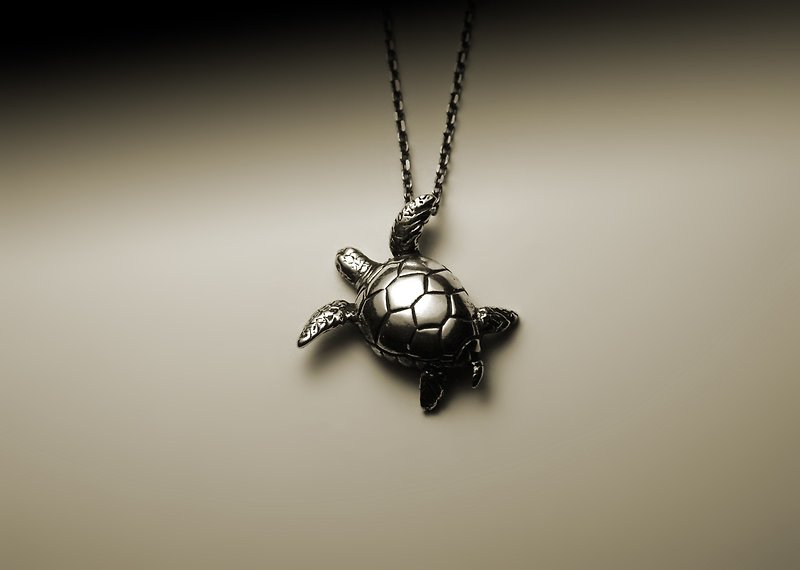 Turtle necklace - Necklaces - Other Metals Silver